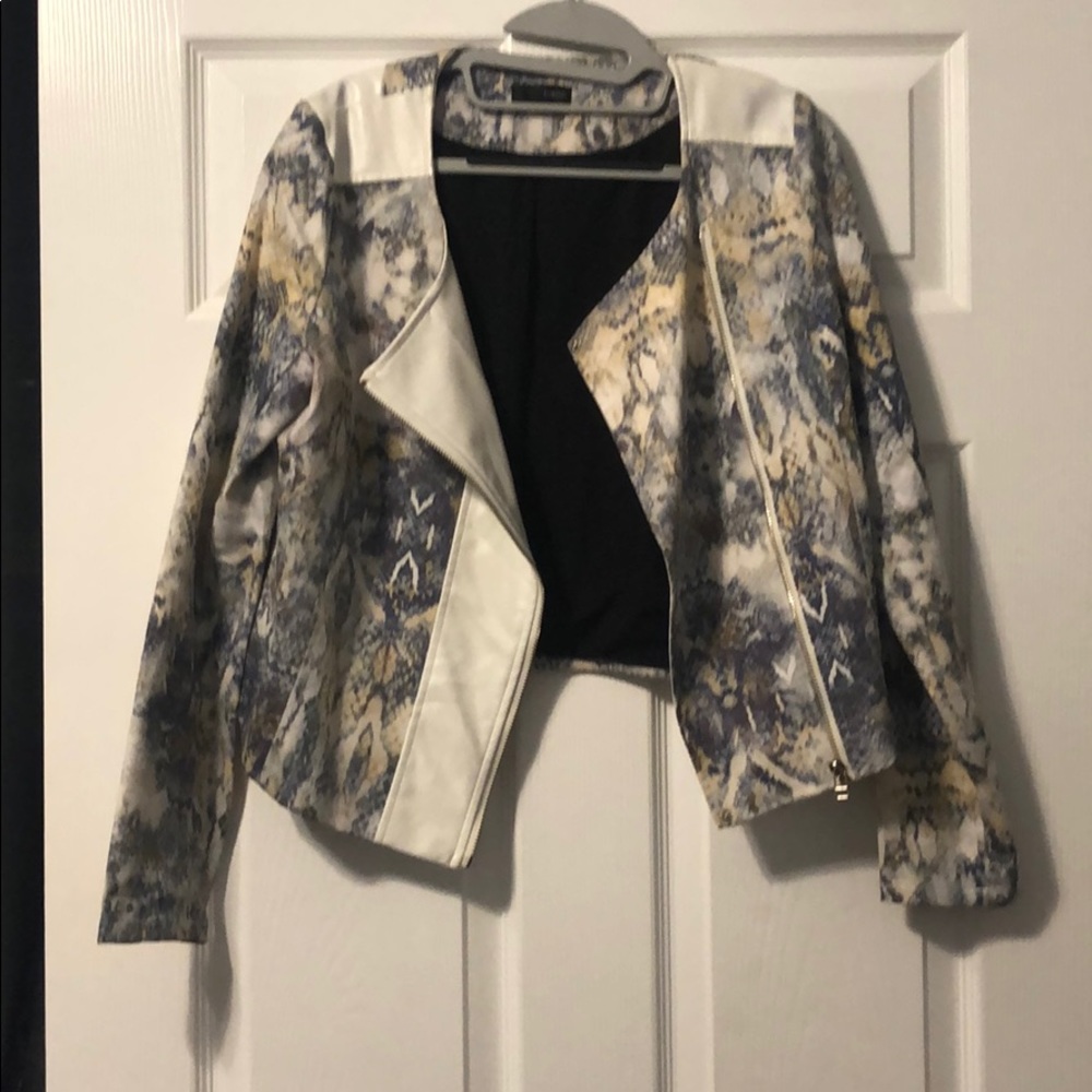 Leather snake skin jacket